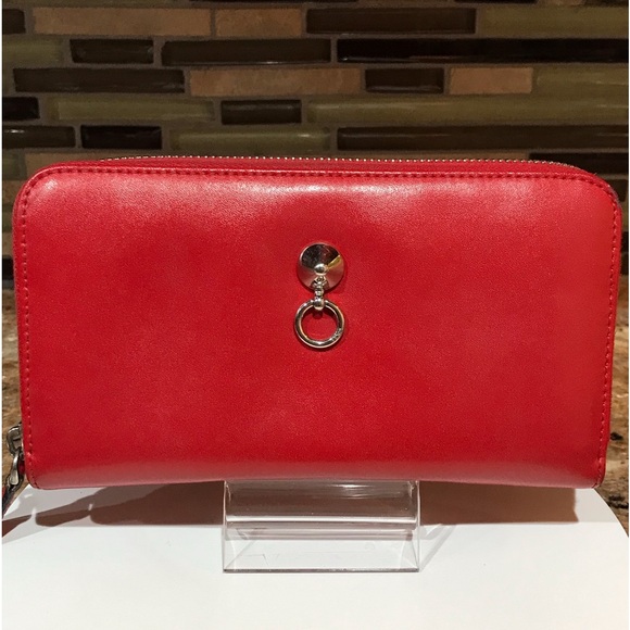 FENDI By the Way Leather Zip Around Wallet- Red 🔥❤️😍 - Picture 1 of 17